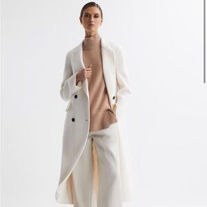 Reiss GAZELLE KNIT WOOL-CASHMERE FUNNEL NECK SLEEVELESS TOP sweater CAMEL sz M